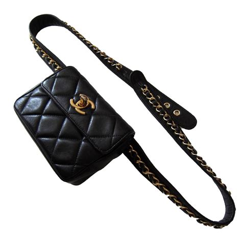 chanel waist chain belt|Chanel waist belt bag.